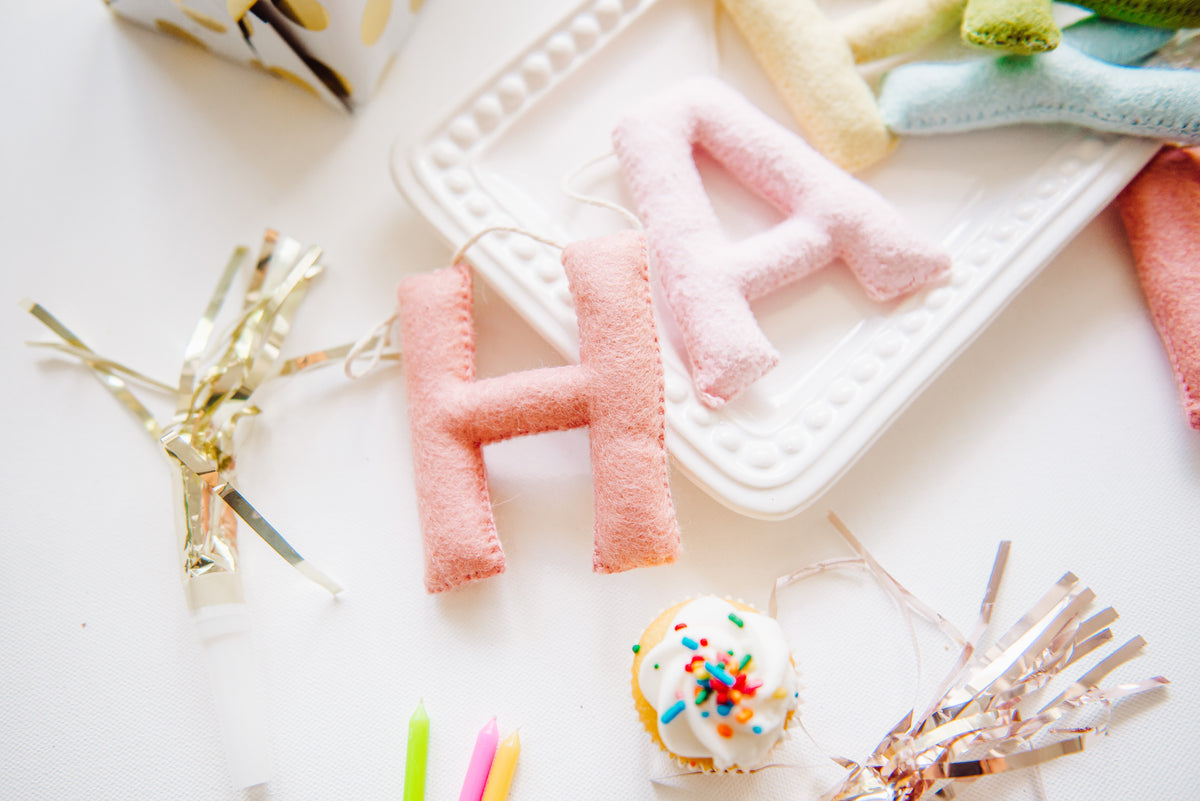 Happy Birthday Banner - Pastel Rainbow