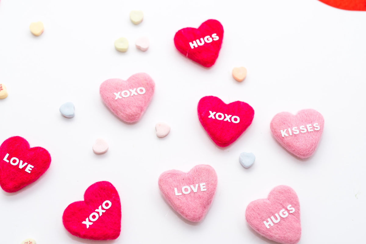 Valentine’s Garlands and Conversation Hearts