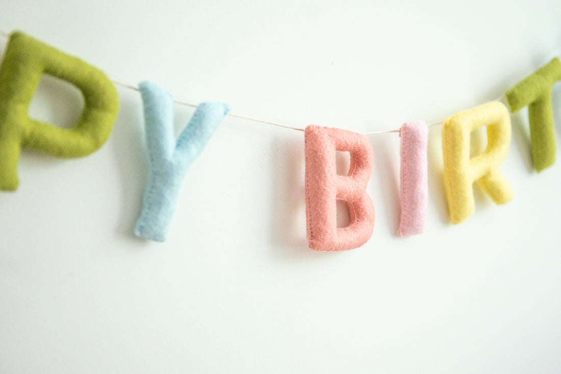 Happy Birthday Banner - Pastel Rainbow