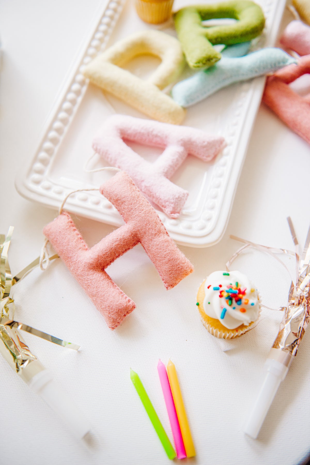 Happy Birthday Banner - Pastel Rainbow